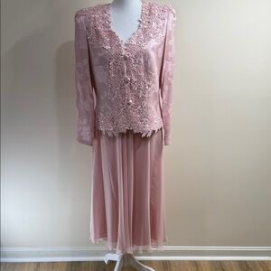 Ursula of Switzerland Blush Lace Skirt Set